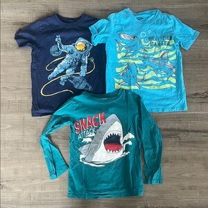 Carter's Boys Tees & Long Sleeve Mix - Navy, Teal, Light Blue